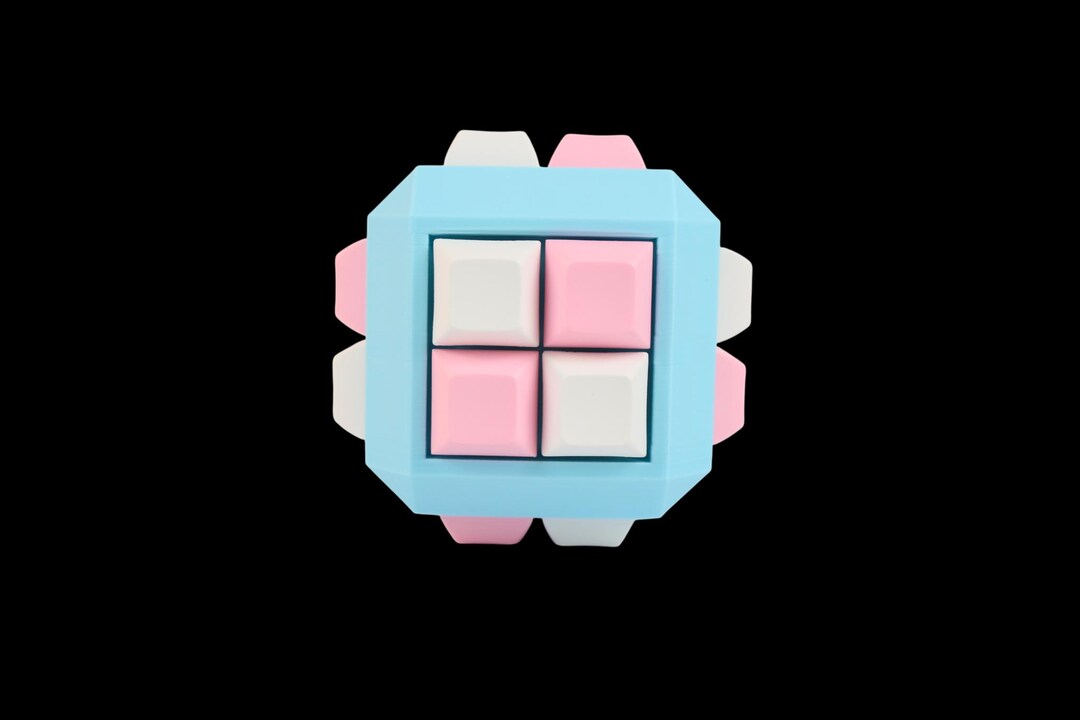 SQUARE Cube Fidget 24 Key Caps - Clicky Fidget Blue Frame - Etsy