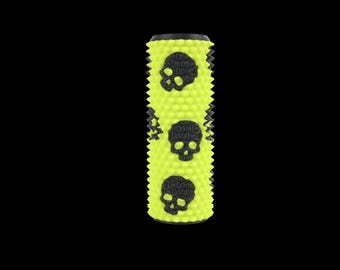 Sensory Stimmy Stick with Soft Spikes –  Green with Black Skull Design, Focus and Grounding Tool