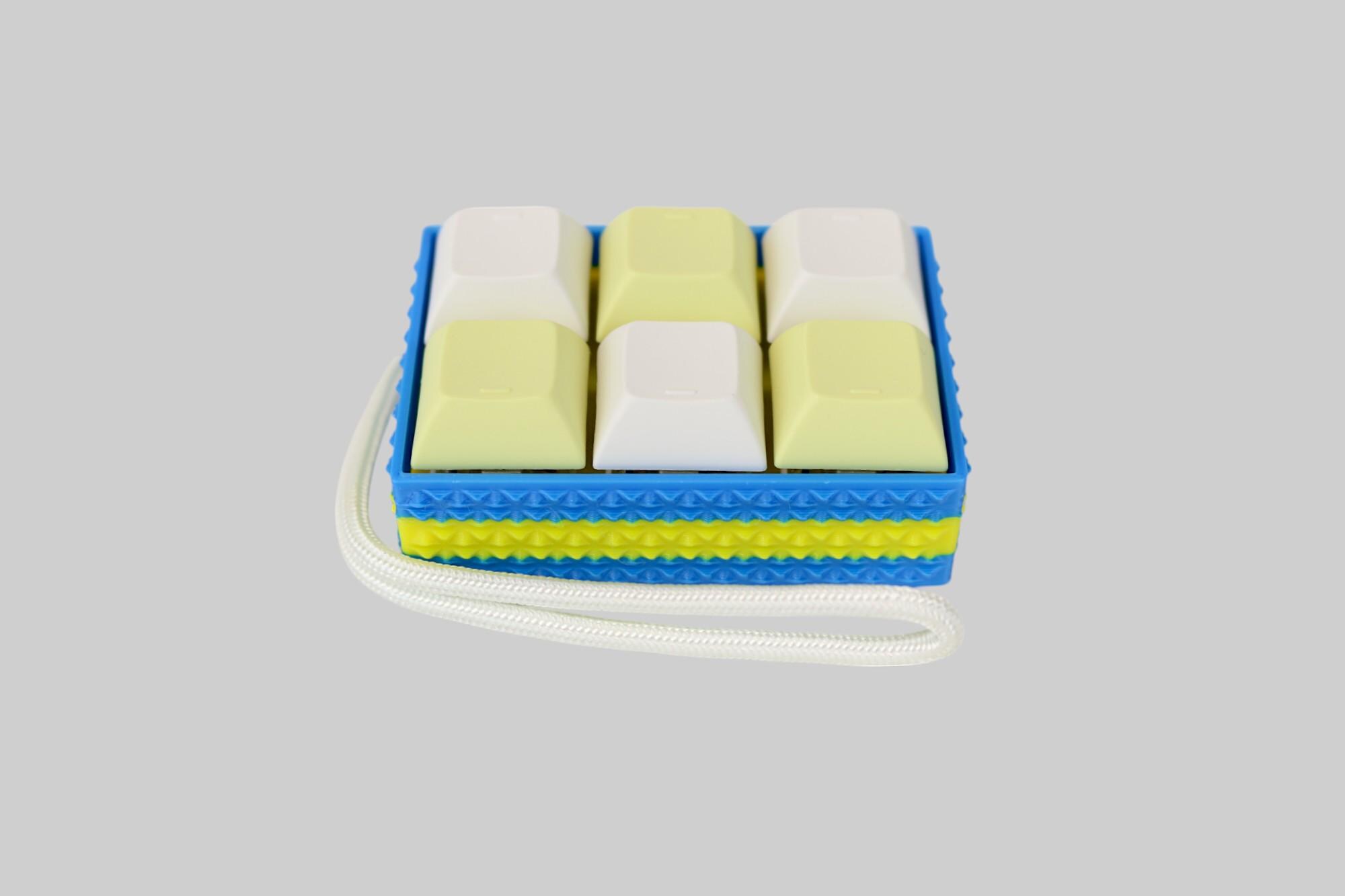 6 KEYS Blue and Yellow Picky Clicky™ Clicking Fidget - Textured Sides ...