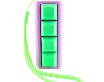 Picky Clicky™ Clicking Cylinder fidget with textured sides  Easy travel fidget toy with sensory feedback design.