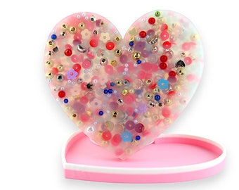 Heart Picky Party Pad™ and Tray - Satisfy Your Urge to Pick, Pop and Peel Stress-Free! Anxiety Relief