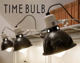 1/2/3 Custom Clamp Lamp Set TIMEBULB | Vintage Industrial Factory Loft Style Shelf Rack Led Lighting Black Shade Kitchen Spotlight Home Gift