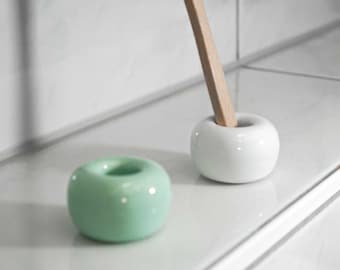 À partir de 5 euros - Porte-brosse à dents, support pour cuillère | Fête des enfants | 1/3/6 Coquetier de Pâques en porcelaine | Plats aux couleurs vibrantes | Rangement des couverts de table