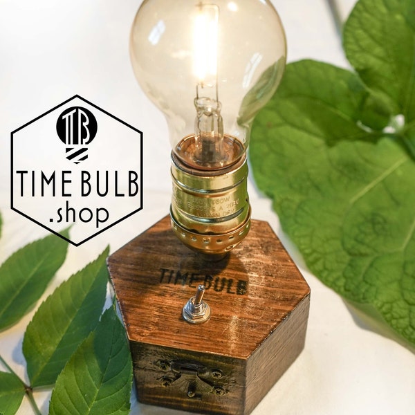 Led Kabellose Batterielampe TIMEBULB | Usb-C Tischlampe Esstisch Reise Hochzeitsdekoration | Geschenk sie ihn | Qi Akku-Lampe Tischleuchte