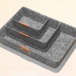 Juego de platos suaves Hygge STORE de TIMEBULB / Bandeja de fieltro para guardar cosas, organizador de dispositivos, cuenco, teléfono móvil, gafas, llaves, mando a distancia / Regalo para el hogar para ella