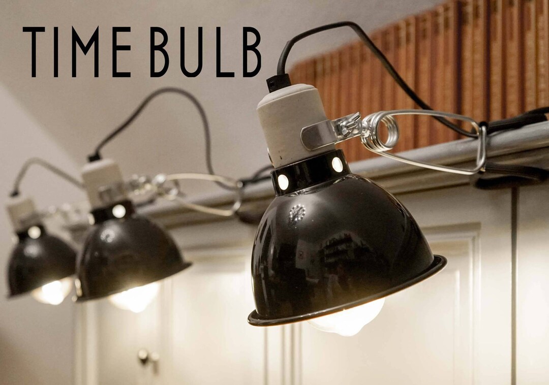1/2/3 Custom Clamp Lamp Set TIMEBULB Vintage Industrial Factory Loft  Style Shelf Rack Led Lighting Black Shade Kitchen Spotlight Home Gift