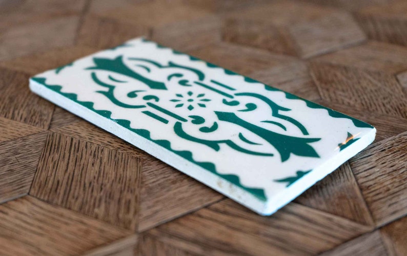 Real Antique Art Nouveau Coaster Set | Genuine Porcelain Ceramic Table Tile Coasters | French German 1900 Tableware Tiles | Tea Home Gift | Protect your table from hot desserts, dirt and scratches.
