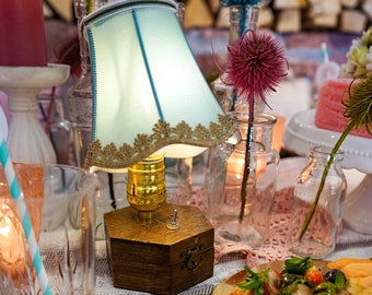 Led Cordless Table Lamp TimeBulb SHADE | Rechargeable Usb/Qi/Battery/Plug | Wireless Charging Light | Garden Lampshade Home | Gift for her