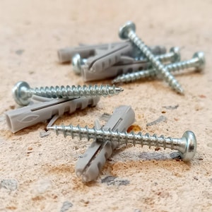 2/6/12/24 DIY Dowel Screws for Wall Installation, Home Picture Fixture Furniture Console Closet Electric Light Switch Lamp Power Outlet Keys