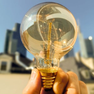 Edison-glödlampa | Original reservdel | TimeBulb sladdlös lampa | trådlös bordslampa, bröllopsdekoration | E27 LED-glödtråd | rökfärgat glas