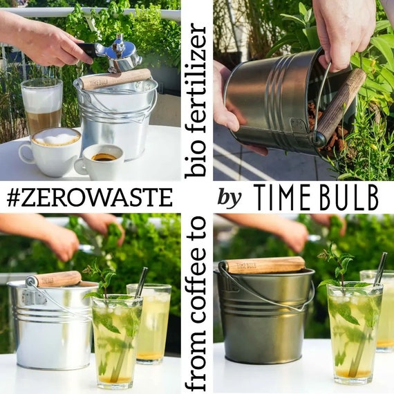 Knockbox & Garden DIY Fertilizer Maker TIMEBULB | Barista Coffee Portafilter Espresso Machine | Cafe Latte Bucket | Organic Waste Bin | Gift