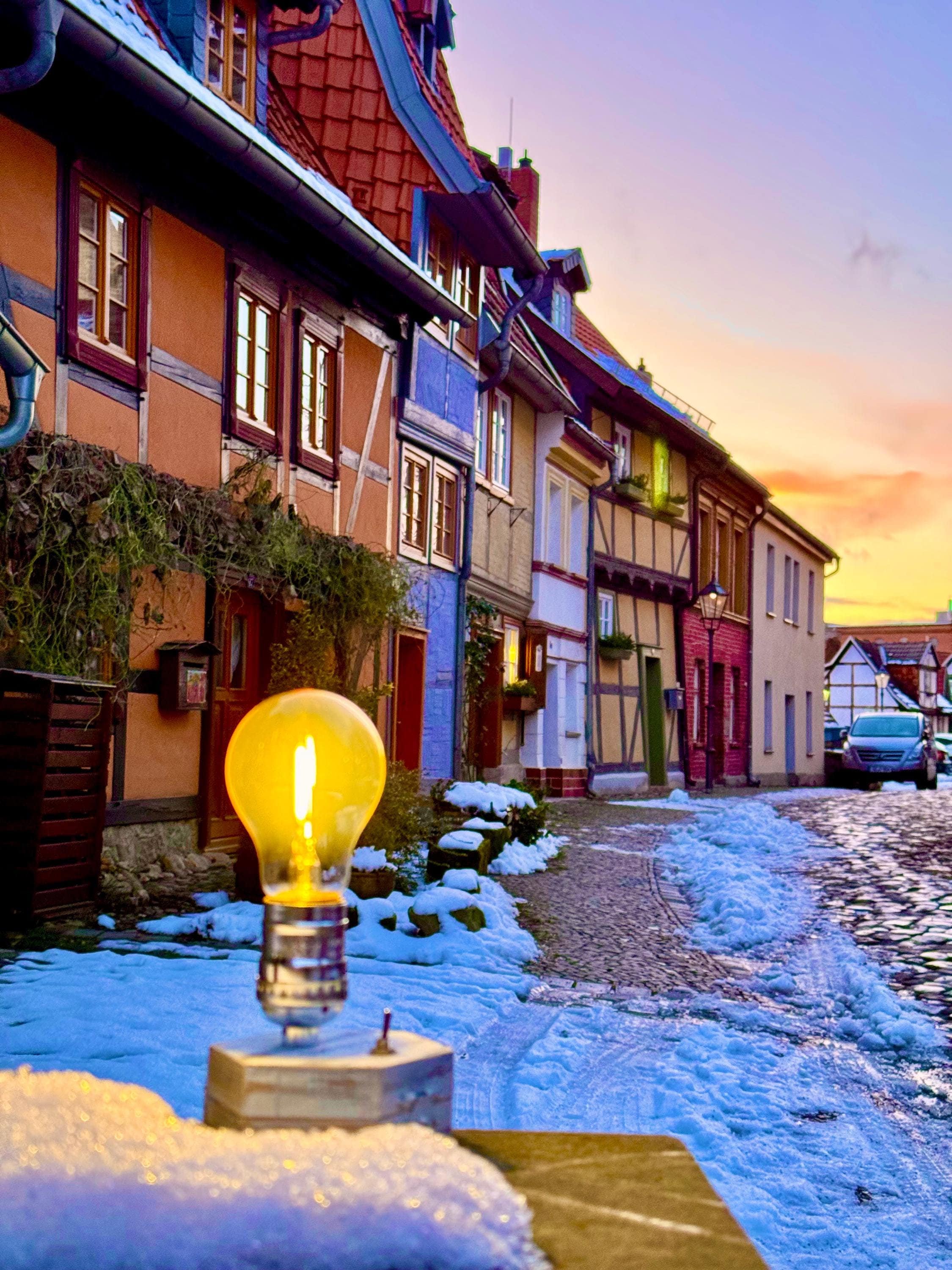 Patina-Weiße Kabellose Lampe TIMEBULB | Usb Led Tischlampe Esstisch Reise Hochzeitsdekoration | Geschenk für sie ihn | Batterie / Akku-Lampe