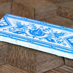 Real Antique Art Nouveau Coaster Set | Genuine Porcelain Ceramic Table Tile Coasters | French German 1900 Tableware Tiles | Tea Home Gift | Protect your table from hot desserts, dirt and scratches.