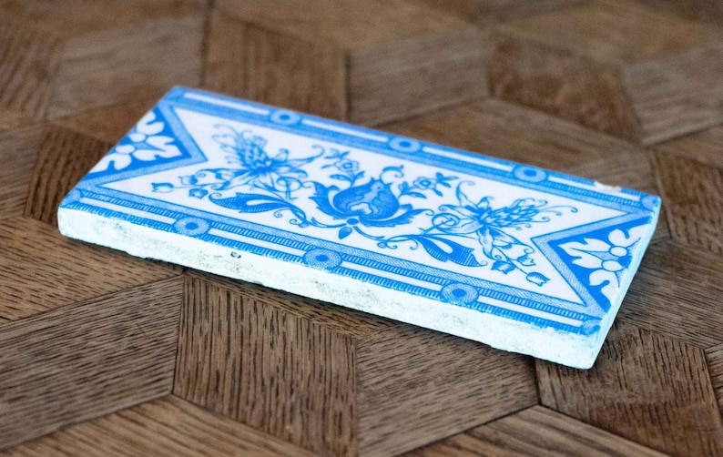 Real Antique Art Nouveau Coaster Set | Genuine Porcelain Ceramic Table Tile Coasters | French German 1900 Tableware Tiles | Tea Home Gift | Protect your table from hot desserts, dirt and scratches.