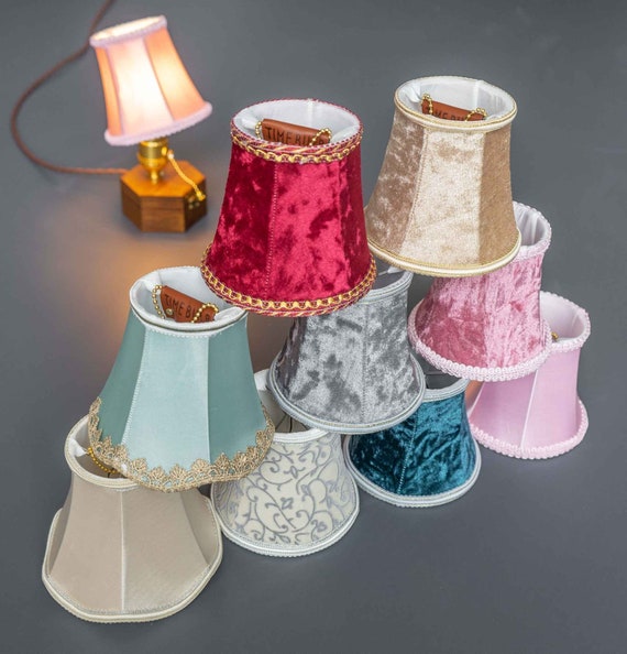 thumbnail image 2 of Set Of 3 Bell Lamp Shades - Clip-On Fabric Shades For E14 Bulbs, Chandelier & Sconce Replacement 2 of 13