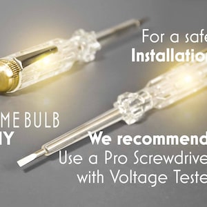 Pro Screwdriver with Voltage / Circuit Tester | Electric Installation, Professional Electrician Gear, Heavy Duty Tool, DIY Lamp Cable Repair