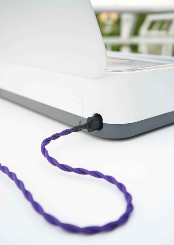 TV Cable C7 to US UK Euro Plug | Radio Printer Mains | Textile 5ft PlayStation Ps5 Xbox Power Supply | Braided Fabric Cloth Hemp Cord Gift