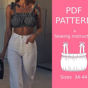 Bandeau top pattern Etsy Mexico