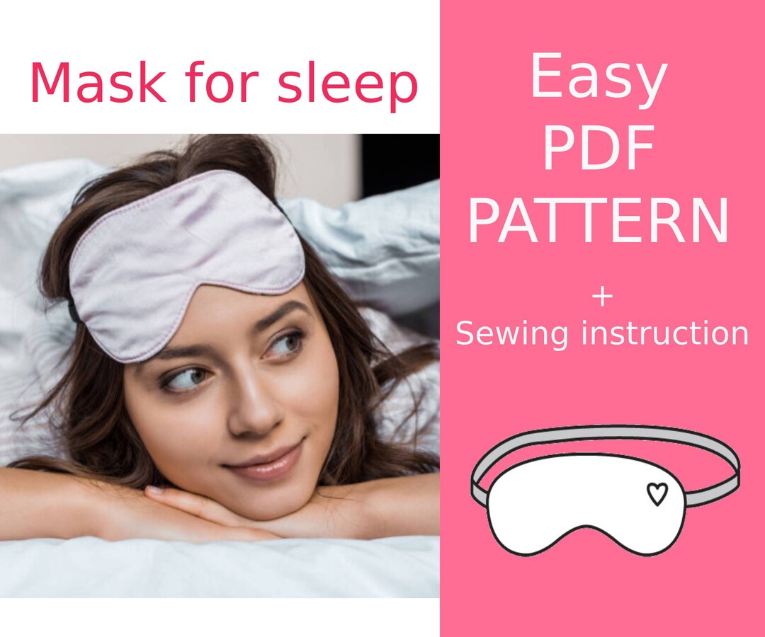 Sleep Mask Pattern, DYI Mask for Sleep, Mask for Sleep, Sewing Pattern