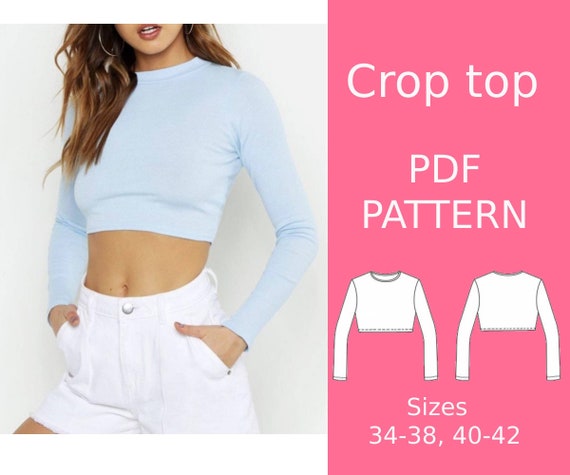 Crop Top Sewing Pattern, Top Pattern, Sewing Patterns, Pdf Pattern