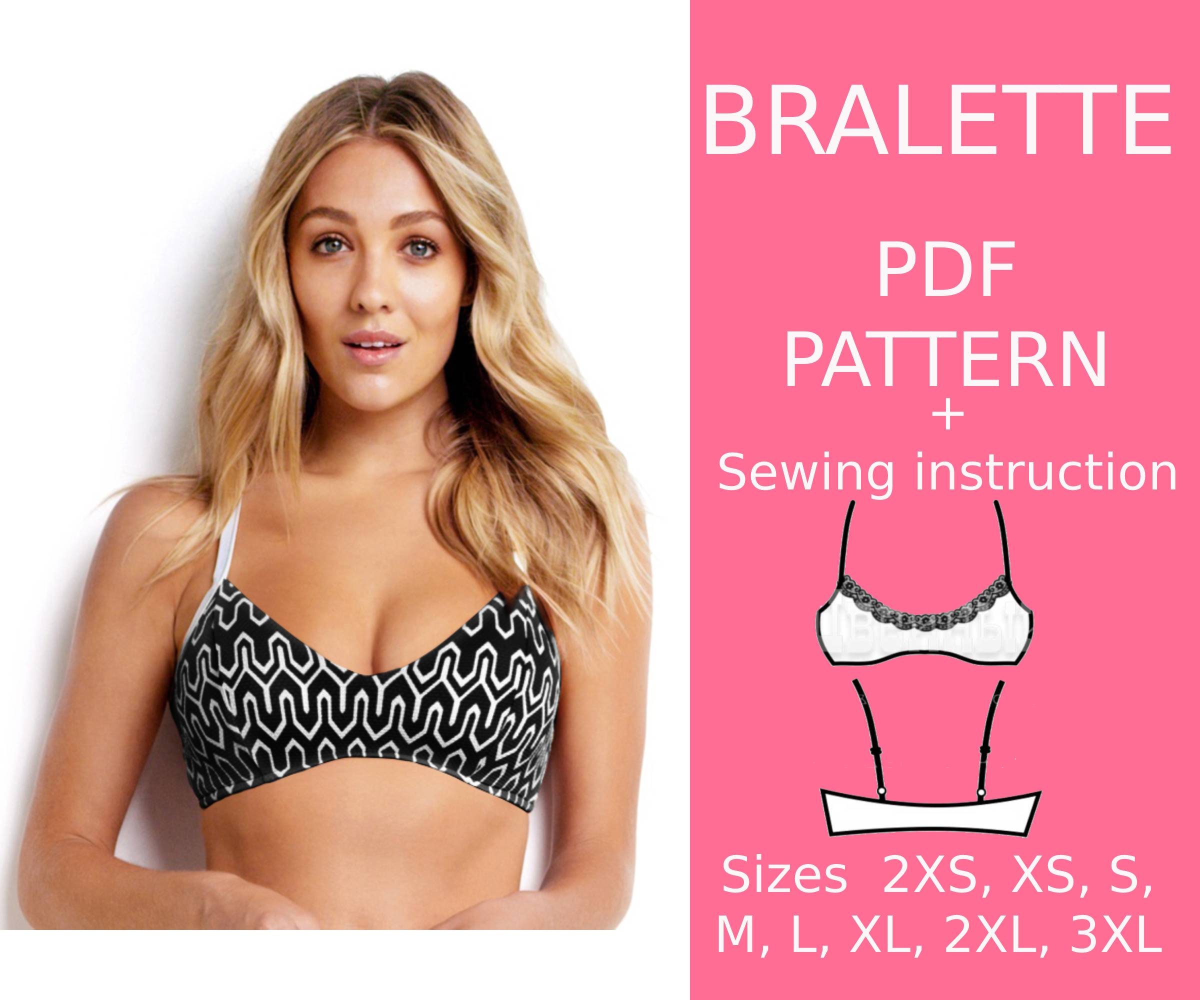 Bra Lingerie Sewing Pattern, Bralette Sewing Pattern, Bralette