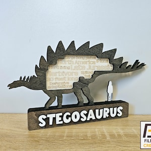 Stegosaurus / Dinosaur / Laser Cut SVG, DXF File - Instant Download for DIY Woodworking Projects and Crafts