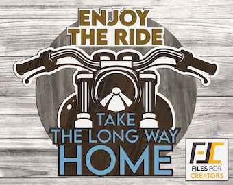 Motorcycle svg dxf files. Cnc files for wood. wall art, decal template for cnc cutting. Vector model.