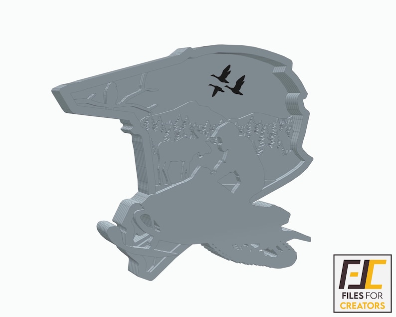 Snowmobile Racing Laser Cut File: Winter Woods Scene (SVG, DXF) - Etsy