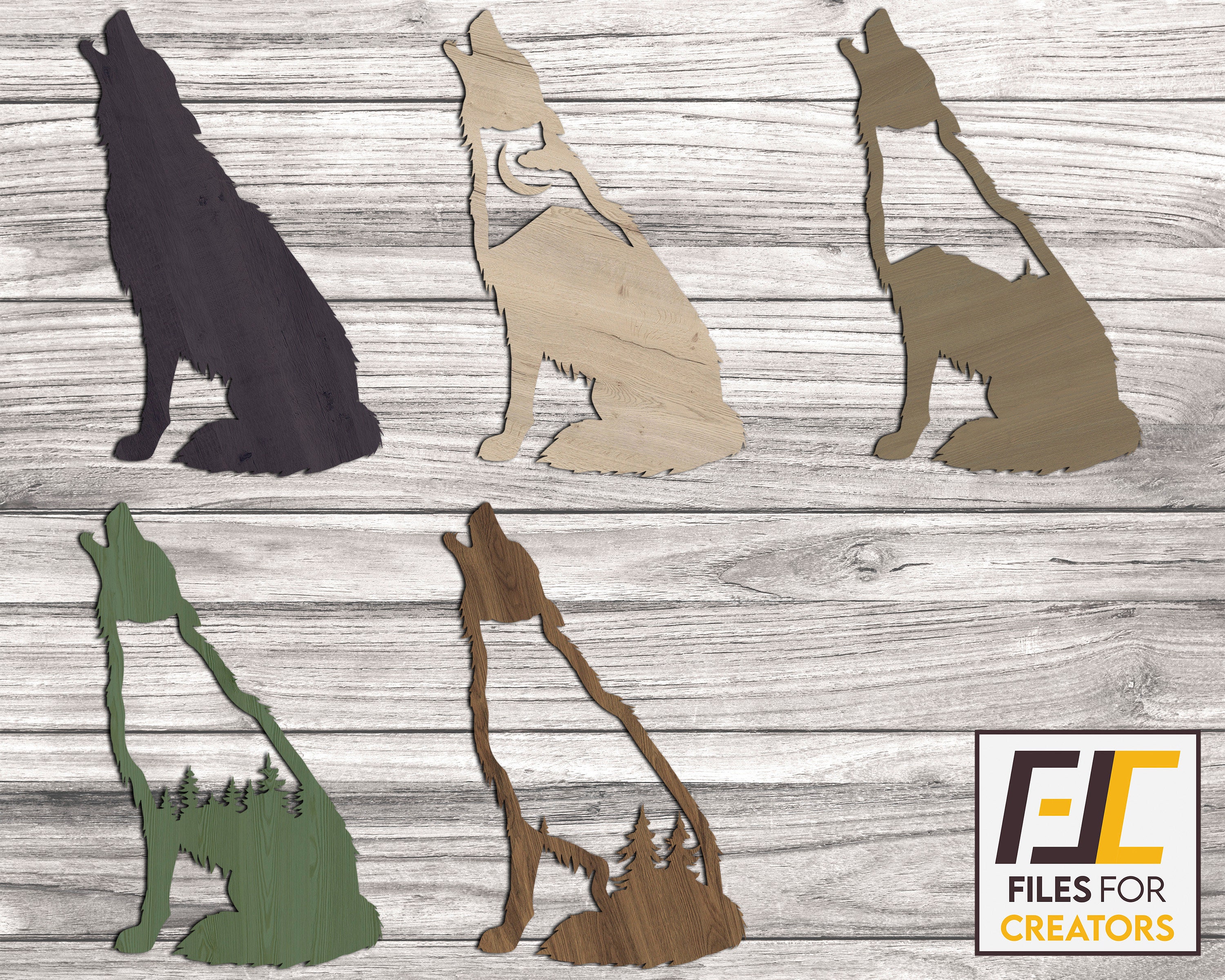 Wolf Laser Cut, Svg Dxf Files. Cnc Files for Wood. Wall Art, Decal ...
