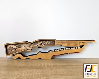 Duck Hunting Scene Laser Cut File: DIY Woodworking SVG DXF (Digital Download)