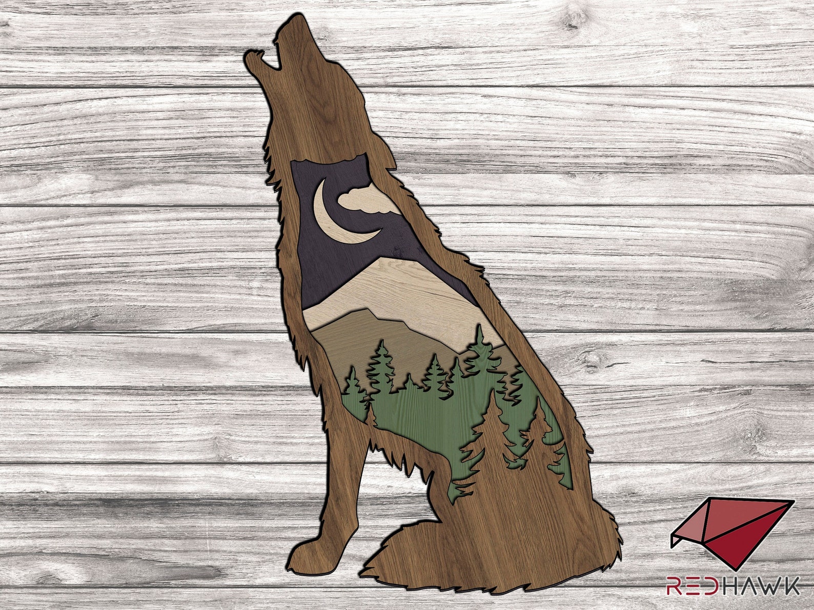 Wolf laser cut svg dxf files. Cnc files for wood. wall art Etsy