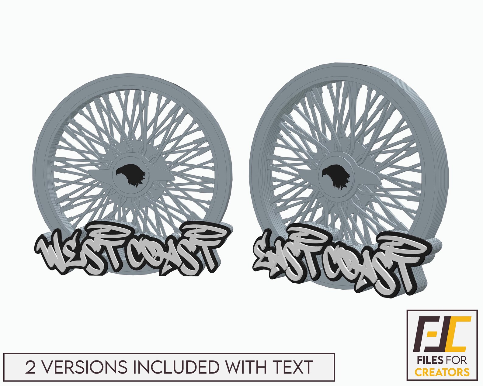 Low Rider Rim Laser Cut File: East Coast, West Coast SVG DXF (digital ...