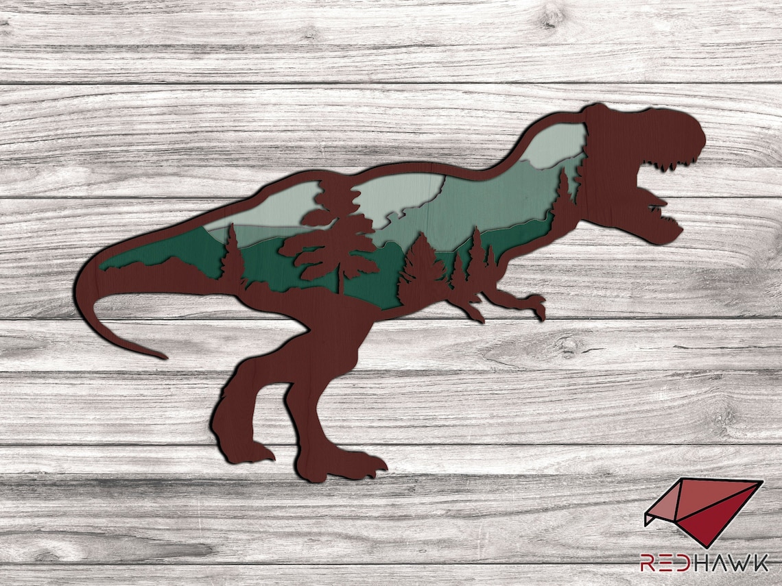 TREX laser cut files / laser cut vector model / multi layer Etsy