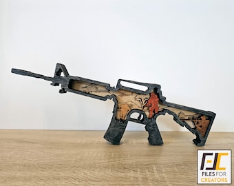 M16 M4 Rifle Laser Cut SVG, DXF File - Instant Download for DIY Woodworking Projects and Crafts