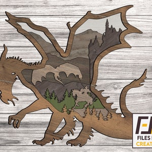 Dragon laser cut file, dragon decal svg, dragon wall art svg, dragon wall art kids, dragon gifts for men, dragon gifts for kids