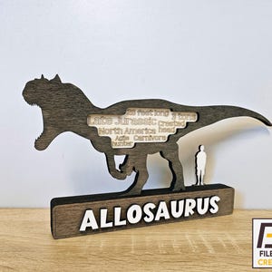 Allosaurus / Dinosaur / Laser Cut SVG, DXF File - Instant Download for DIY Woodworking Projects and Crafts