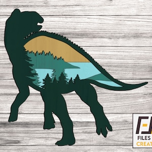 Edmontosaurus laser cut files / laser cut vector model / multi layer wall decor / pdf,ai,svg,eps vector files / instant download /