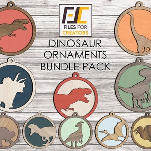 Adorno de dinosaurio svg, árbol de dinosaurio de Navidad rex, svg de Navidad, t-rex svg, adorno para láser, juguete de árbol de Navidad, Navidad jurásica