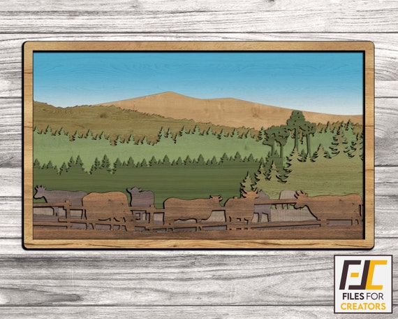 Farm Ranch Laser Cut File: Layered Wall Art SVG (Digital Download)