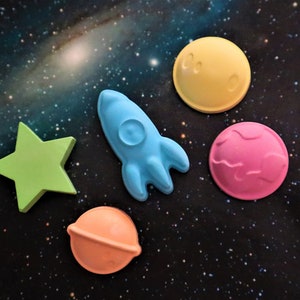 OUTER SPACE Mini Sidewalk Chalk Party Favors - End of Year Student Gift, Space Birthday Party Favor, Easter Basket Stuffer, Kids Birthday