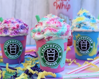 Unicorn Frappuccino Milkshake Sidewalk Chalk - Unique Party Favor Gift for Kids, Summer Birthday, Coffee Lover Gift, Unicorn Birthday Party