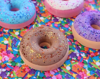 JUMBO Donut Sidewalk Chalk - Sprinkles Donut Theme Birthday Party, Party Favor for Kids, Allergy Friendly Easter Basket Class Student Gift