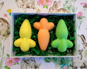 JUMBO Easter Carrot Sidewalk Chalk- Easter Basket Stuffer, Easter Egg Hunt, Easter Bunny Gift for Kids, Non Edible Allergy Friendly Easter