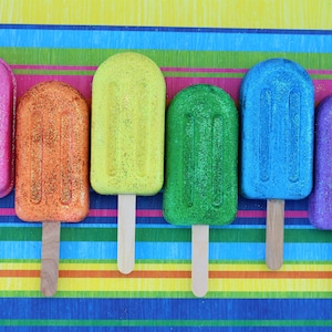 JUMBO Popsicle Party Favor Sidewalk Chalk End of Year Class Gift, Kids Summer Birthday, Beach Party, Too Two Cool Party image 2