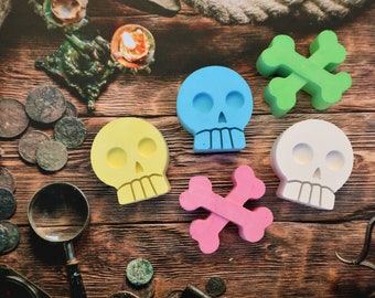 Pirate Party Favor Skull and Crossbones Sidewalk Chalk - Pirate Birthday, Treasure Hunt Prize, Boy Birthday Party Favors, Pirate Booty