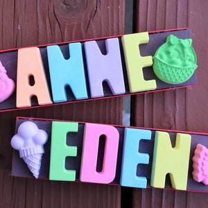 Personalized NAME SIDEWALK CHALK: Custom Gift for Kids, Easter Basket Stuffer, Christmas Stocking Stuffer, Birthday Gift, Non Edible Gifts image 4