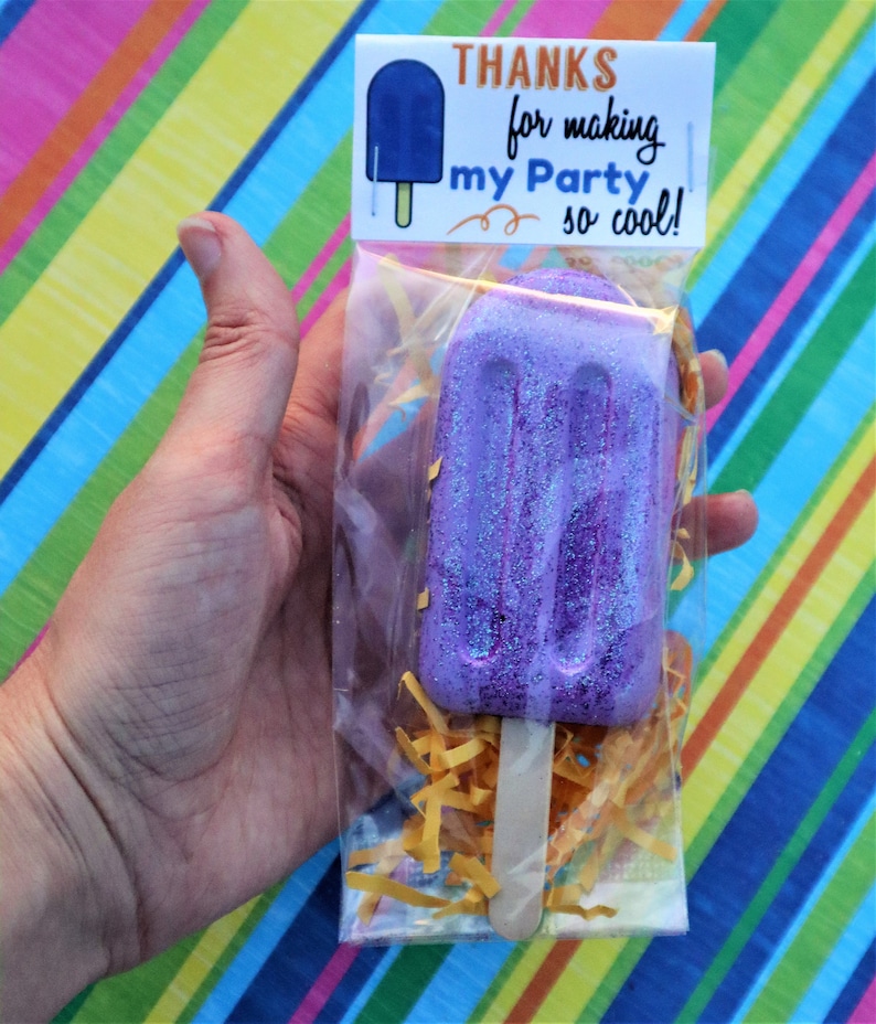 JUMBO Popsicle Party Favor Sidewalk Chalk End of Year Class Gift, Kids Summer Birthday, Beach Party, Too Two Cool Party image 7