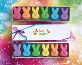 Easter Bunny Peeps Sidewalk Chalk - Easter Basket Stuffer, Easter Bunny Gift for Kids, Egg Hunt, Spring, Non Edible Allergy Friendly Easter