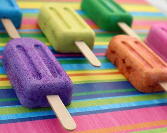 JUMBO Popsicle Party Favor Sidewalk Chalk - End of Year Class Gift, Kids Summer Birthday, Beach Party, Too Two Cool Party