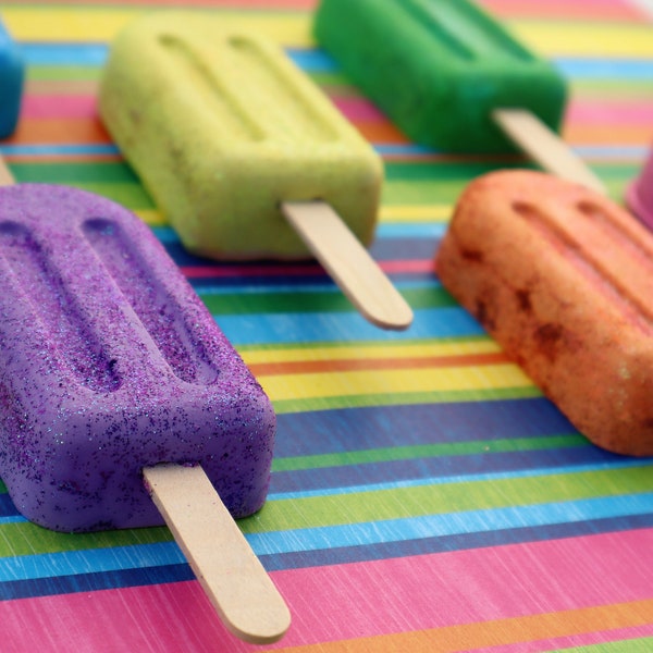 JUMBO Popsicle Party Favor Sidewalk Chalk - End of Year Class Gift, Kids Summer Birthday, Beach Party, Too Two Cool Party